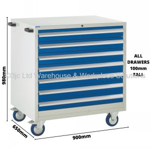 Euroslide Storage Cabinet Mobile 7 Drawers